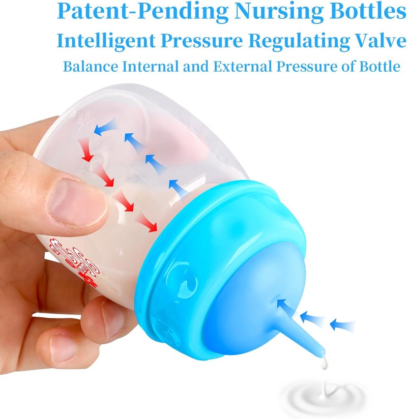 Xuanda Pet Feeding Bottle,3 Pack 60ml Nursing Bottle, 3 Sizes Nipples with Ventilation Valve Resistant Tearing Perfect for Puppies, Kittens, Small Wildlife（Blue） - Image 3